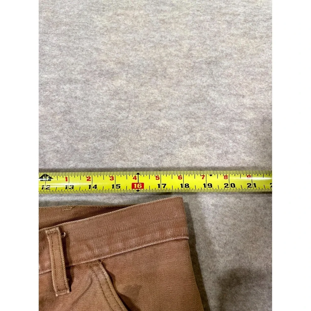 Carhartt Washed Duck Work Carpenter Shorts Mens 36 Brown Cotton Logo High Rise